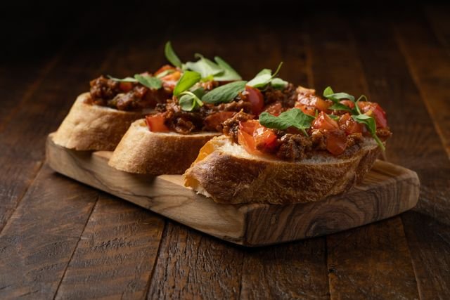 Eggplant-Tomato-Crostini