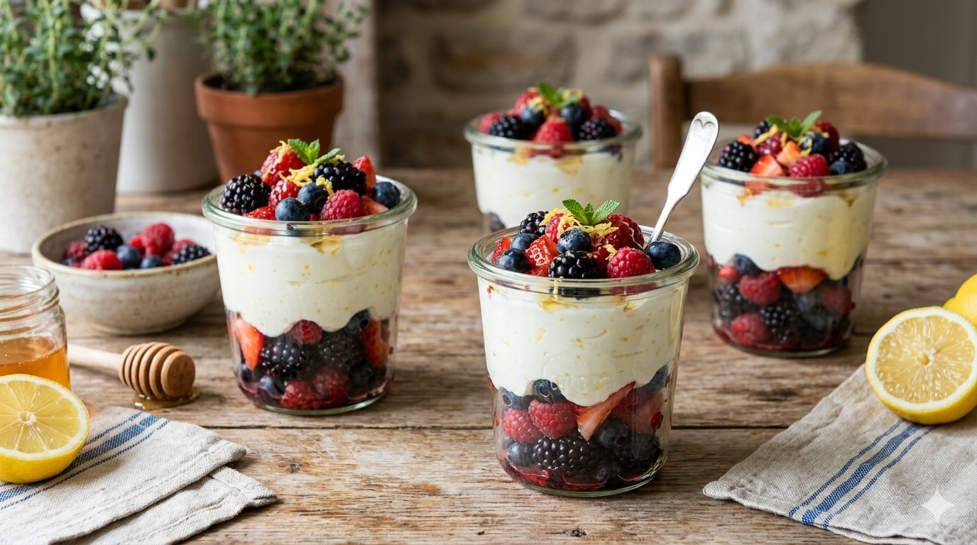 Lemon-Ricotta Berry Cups