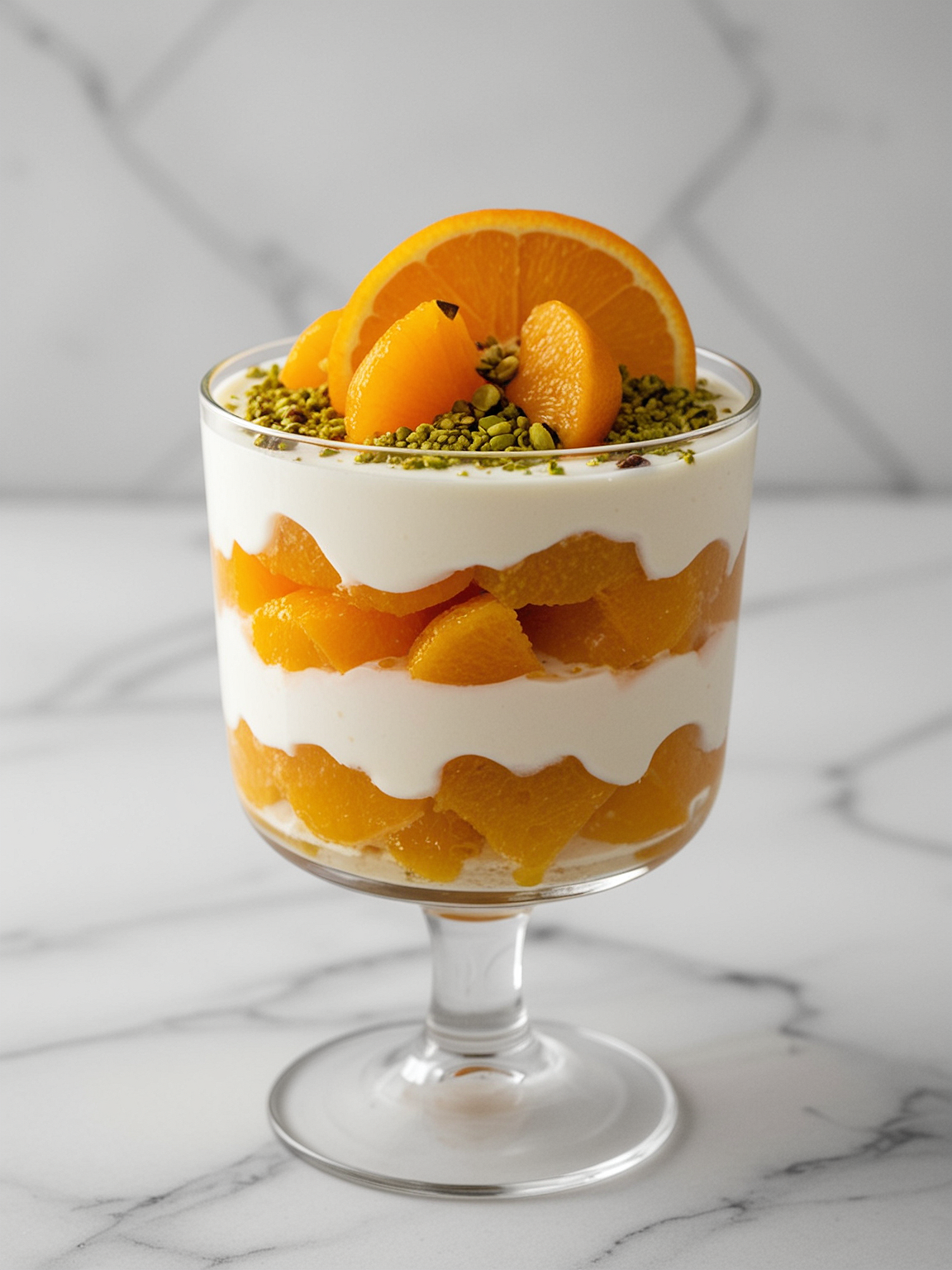 Orange Pistachio Greek Yogurt Parfait